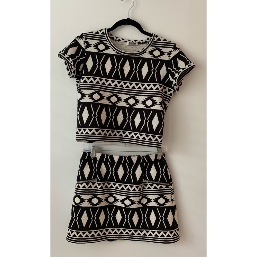 Aztec print two piece- top and skirt